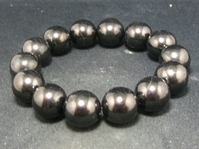 Shungite Bracelet with 14mm Round Beads From Russia - 7"