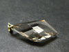 Natural Unheated Citrine Sterling Silver Gold Plated Pendant from Zambia - 1.5" - 4.44 Grams