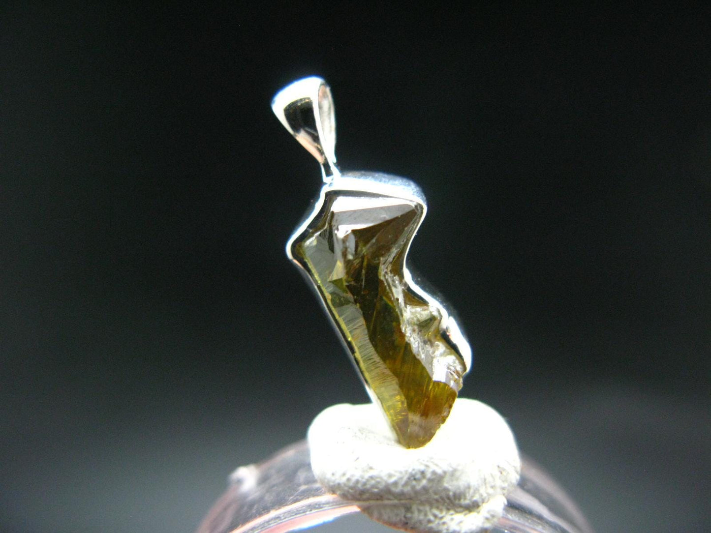 Zincite Zinkite Crystal 925 Silver Pendant From Poland - 0.8" - 2.36 Grams