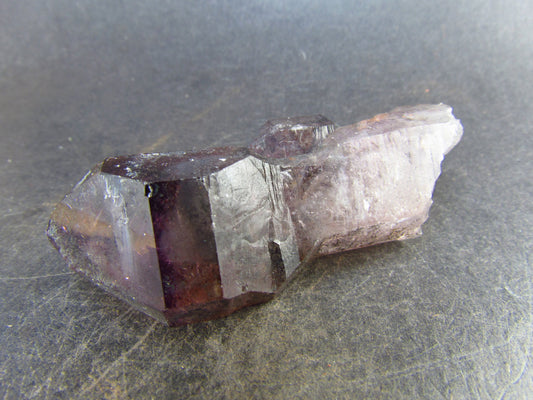 Elestial Amethyst Crystal Sceptered on Thin Stem from Zimbabwe - 42.2 Grams - 2.7"