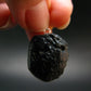 Tibetan Black Tektite Silver Pendant From Tibet - 1.0" - 5.91 Grams