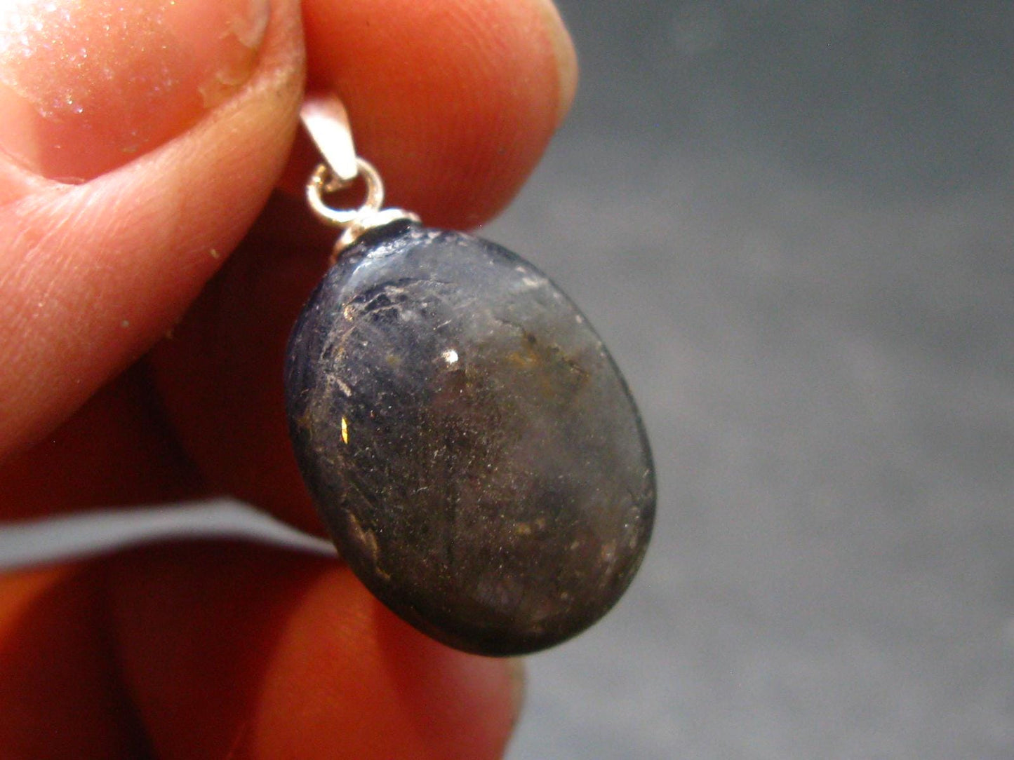 Gem Blue Sapphire Corundum Crystal Silver Pendant From Sri Lanka - 16.5 Carats
