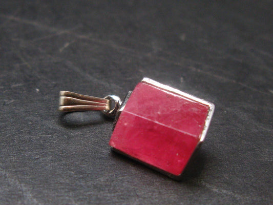 Rhodochrosite Sterling Silver Pendant From Alma Colorado - 0.8" - 2.69 Grams