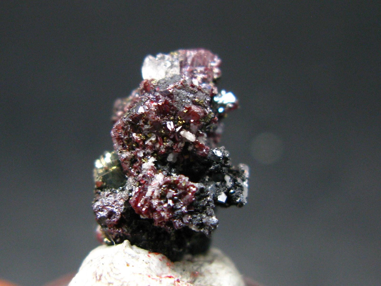 Rare Gem Proustite Cluster From Morocco - 0.7" - 2.20 Grams