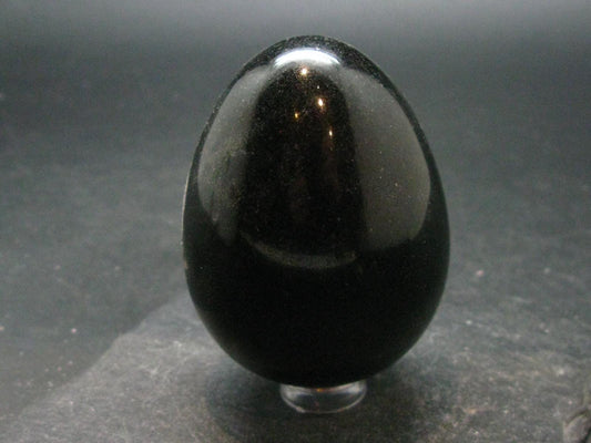 Black Tourmaline Schorl 2.4" Egg From Brazil - 232.16 Grams
