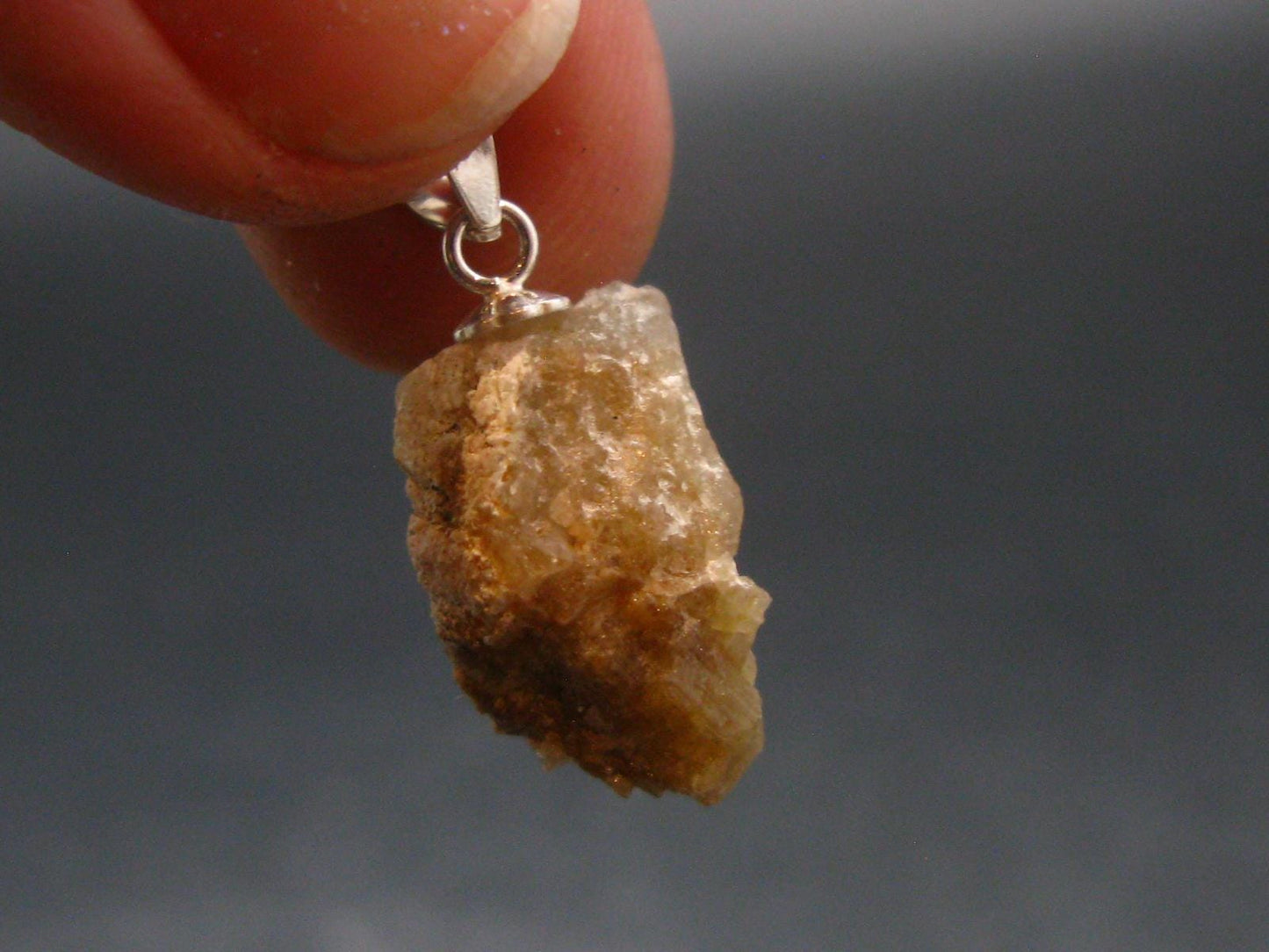 Rare Herderite Crystal Silver Pendant from Brazil - 0.9" - 2.0 Grams