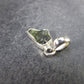 Natural Gem Moldavite Tektite SS Pendant from Czech Republic - 1.24 Grams - 0.8"