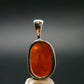Raw Fire Opal Sterling Silver Pendant From Mexico - 0.7" - 1.06 Grams