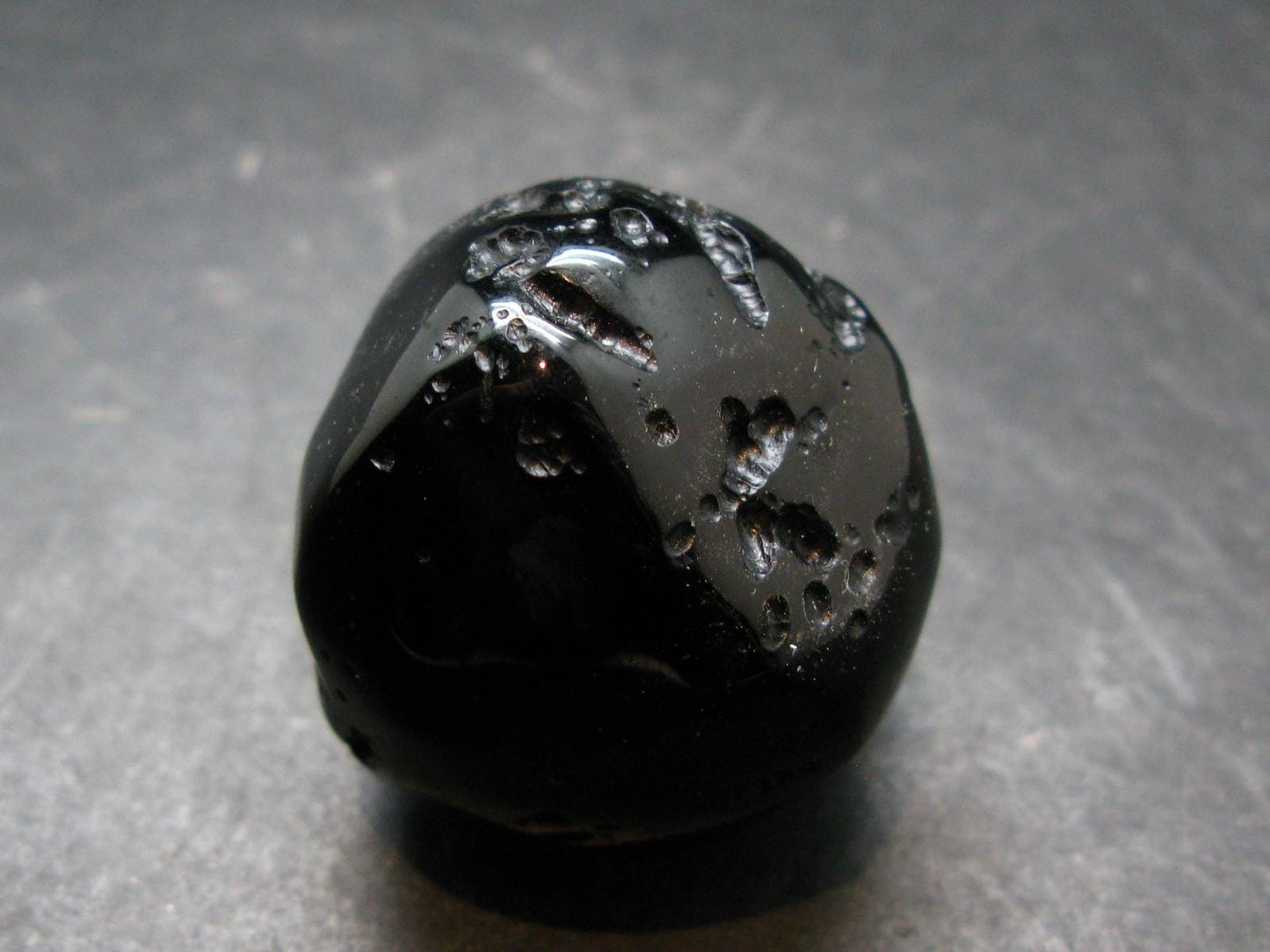 Rare Large Black Tibetan Tektite Raw Piece from Tibet - 1.4" - 49.65 Grams