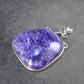Rare High-Quality Charoite Pendant in SS From Russia - 1.7" - 14.6 Grams