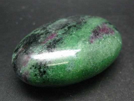 Ruby In Zoisite Tumbled Stone From Tanzania - 2.1" - 59.8 Grams
