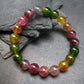 AAA Grade Gem Watermelon Bicolor Tourmaline Genuine Bracelet ~ 7.5 Inches ~ 10mm Round Beads