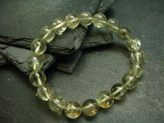 Bytownite Gold Labradorite Genuine Bracelet ~ 7 Inches ~ 10mm Round Beads