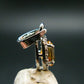 Yellow Citrine Gem Facetted Sterling Silver Pendant From Brazil With CZ - 0.7" - 1.21 Grams