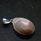 Natrolite Silver Plated Pendant Necklace From Indonesia - 1.3" - 4.90 Grams