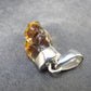 Natural Unheated Citrine Sterling Silver Pendant from Zambia - 1.3" - 2.66 Grams