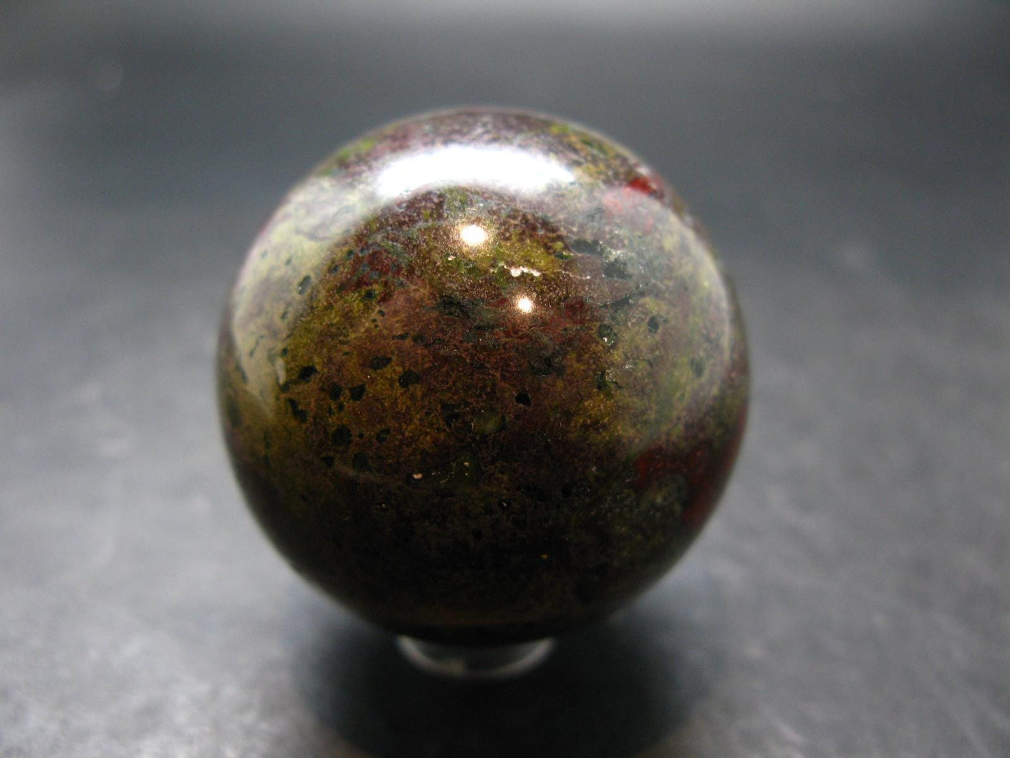 Rare Dragon Bloodstone Sphere Ball From China - 1.8"