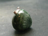 Seraphinite Clinochlore Silver Pendant From Russia - 1.1''