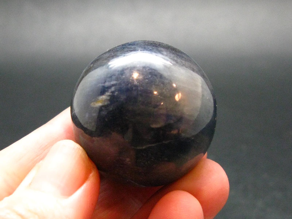Blue Sapphire Corundum Sphere From India - 1.3" - 74.36 Grams