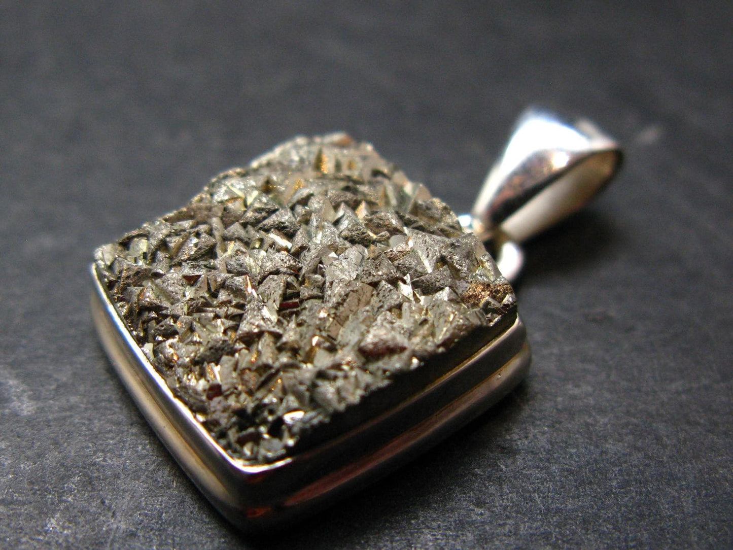 Pyrite Silver Pendant From Peru - 6.82 Grams - 1.0"