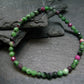 Ruby in Zoisite Genuine Bracelet ~ 7 Inches ~ 4mm Facetted Beads