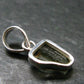 Moldavite Tektite Silver Pendant from Czech Republic - 0.8" - 1.14 Grams