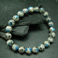 K2 Azurite in Granite Genuine Bracelet ~ 7 Inches ~ 8mm Round Beads