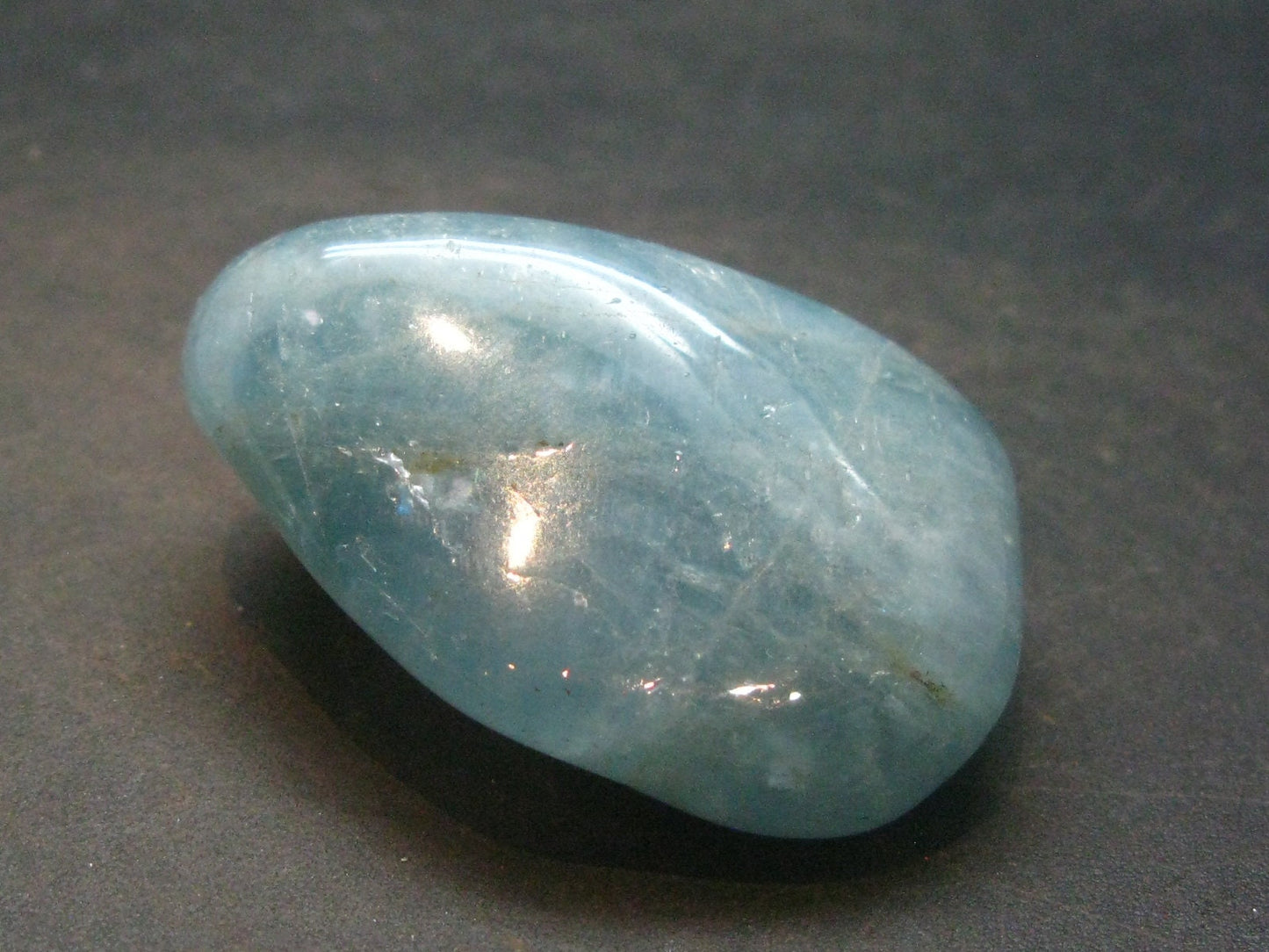 Genuine Blue Aquamarine Tumbled Stone From Brazil - 1.6" - 27.95 Grams