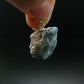 Rare Raw Blue Euclase Gem Crystal Silver Pendant from Zimbabwe - 1.0" - 5.40 Grams