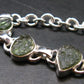 Moldavite Silver Bracelet - 8" - 14.56 Grams
