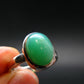 Natural Apple Green Chrysoprase 925 Sterling Silver Ring From Australia - 5.24 Grams - Size 9