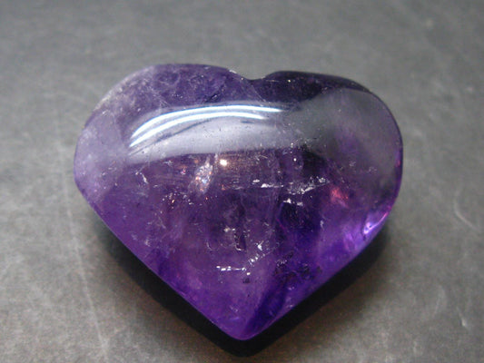 Amazing Natural Amethyst Puffed Heart Shaped from Brazil - 1.1"