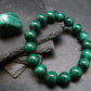 Malachite Genuine Bracelet ~ 7 Inches ~ 12mm Round Beads