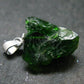 Green Chrome Diopside 925 Silver Pendant from Russia - 0.8" - 1.76 Grams