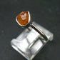 Spessartine Garnet Silver Ring From Tanzania - Size 7 - 2.02 Grams