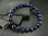 Blue Sapphire Genuine Bracelet ~ 7 Inches ~ 8mm Round Beads