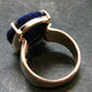 Royal Blue Rough Azurite Sterling Silver Ring From Russia - Size 8.25