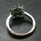 Emerald Faceted Silver Ring from Colombia - 2.89 Grams Total - Size 7