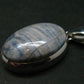 Rare Blue Scheelite Silver Pendant From Turkey - 1.3" - 7.37 Grams
