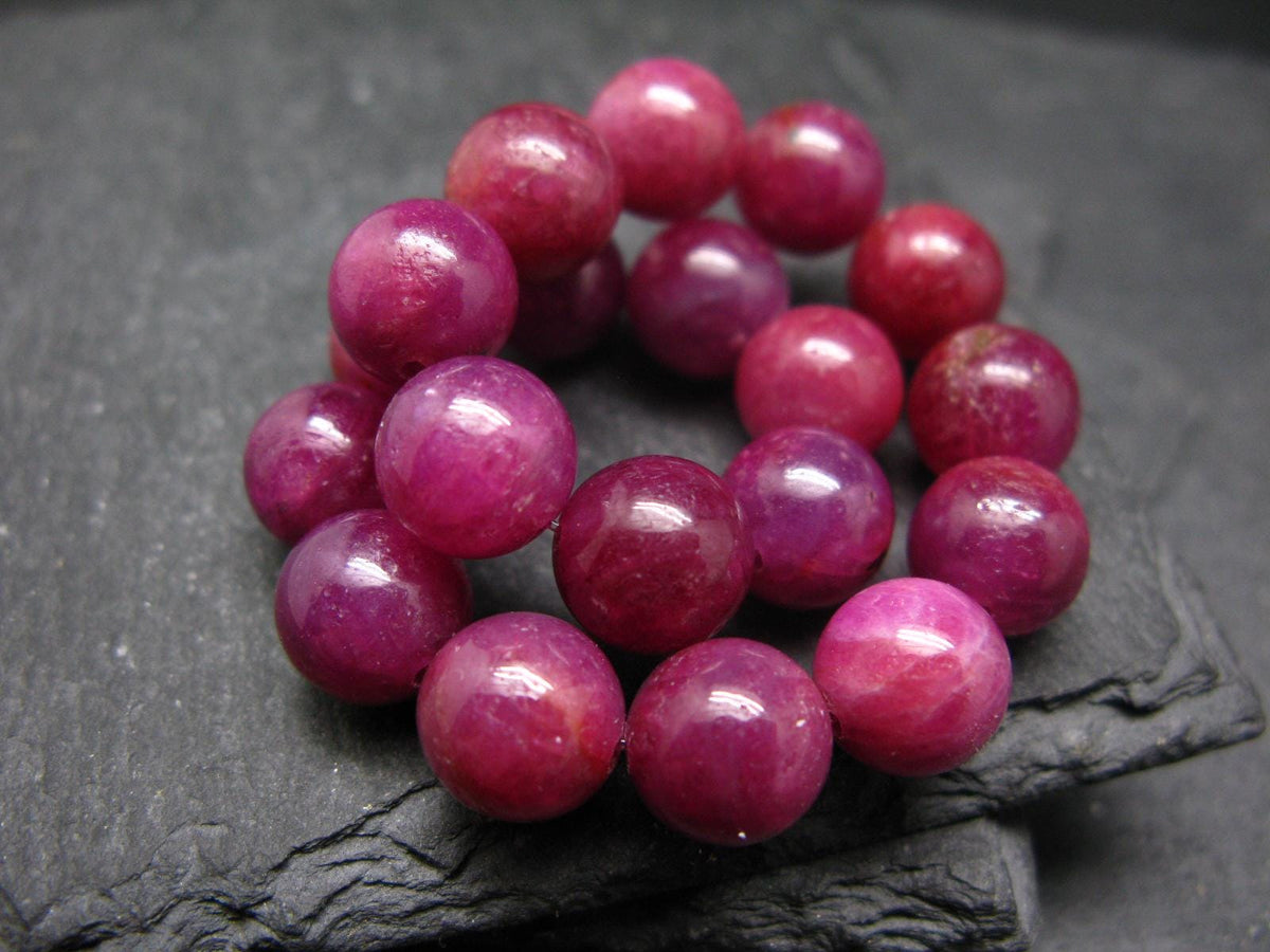 AAA Grade Ruby Genuine Bracelet ~ 7 Inches ~ 10mm Round Beads