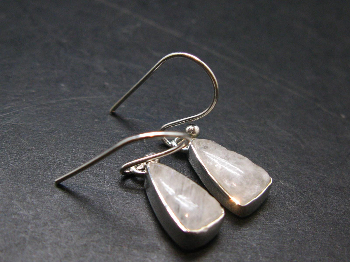 Natrolite Silver Earrings From Russia - 2.51 Grams