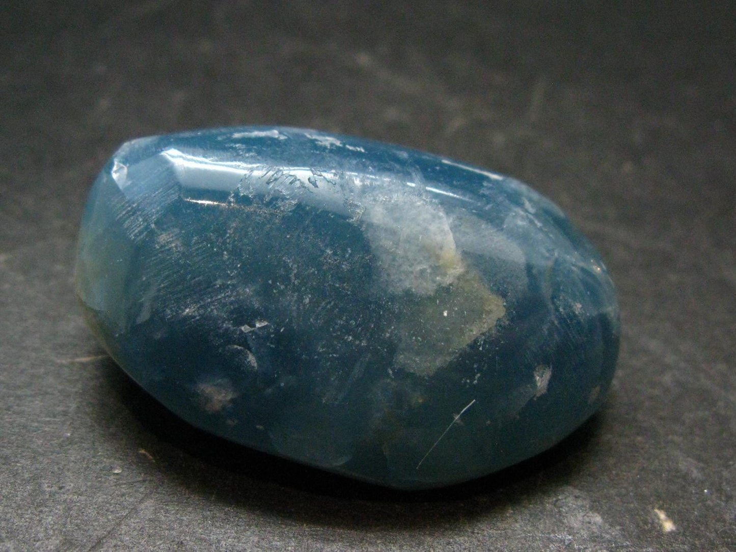 Nice Lemurian Aquatine Blue Calcite Tumbled From Argentina - 1.6" - 27.30 Grams