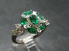 Emerald Faceted Silver Ring from Colombia - 4.51 Grams Total - Size 7.25