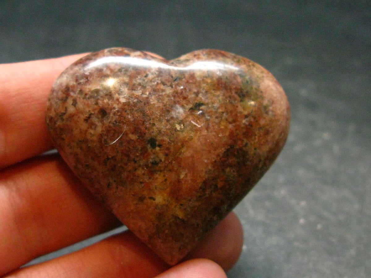 Natural Rosophia Feldspar Heart From Rocky Mountains - 1.4" - 31.45 Grams