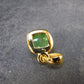 Tsavorite Green Garnet Gold Plated Silver Pendant from Tanzania - 0.7" - 1.48 Grams