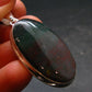 Bloodstone Silver Plated Pendant From India - 1.8" - 8.0 Grams