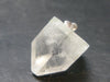 Clear Apophylite Apophyllite Crystal Silver Pendant From India - 1.0" - 6.5 Grams