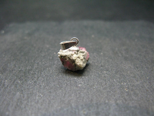 Rhodochrosite Sterling Silver Pendant From Alma Colorado - 0.5" - 0.93 Grams