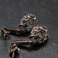Natural Cabochon Larimar Pectolite 925 Sterling Silver Earrings from Dominican Republic - 4.33 Grams