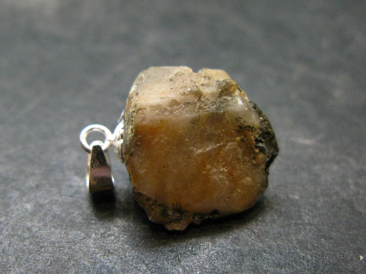 Phenakite Phenacite Crystal Silver Pendant From Brazil - 0.8" - 2.72 Grams